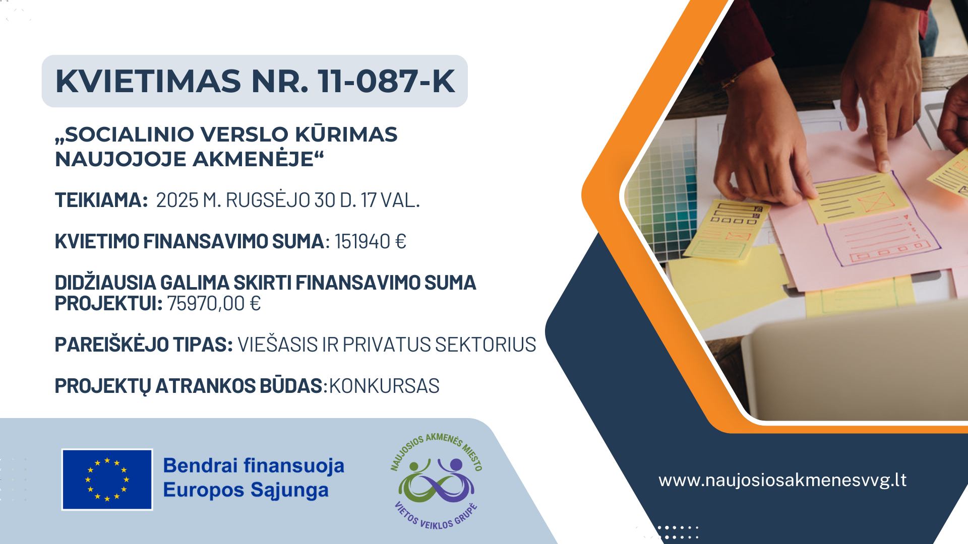 Pratęstas kvietimo Nr. 11-087-K terminas
